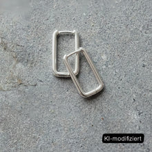 Laden Sie das Bild in den Galerie-Viewer, Rechteck Creolen ca. 20 mm x 13 mm