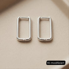 Laden Sie das Bild in den Galerie-Viewer, Rechteck Creolen ca. 20 mm x 13 mm
