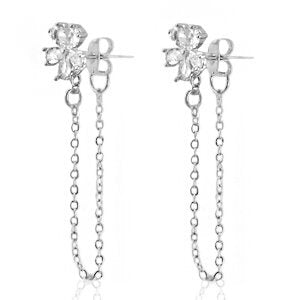 Blumen Ohrstecker 11mm (Kette 36mm)