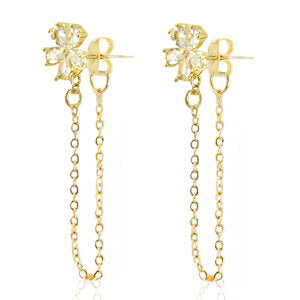 Blumen Ohrstecker 11mm (Kette 36mm)