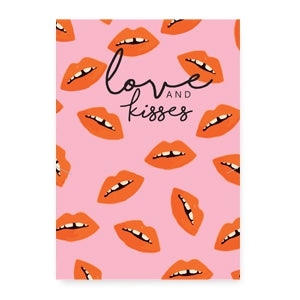 Karte "love and kisses"