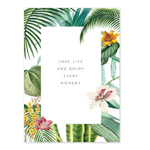 Karte 'love life and enjoy every moment'