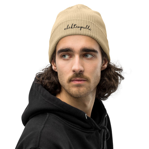 Organische gerippte Beanie