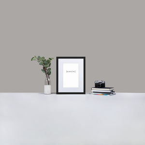 Gerahmtes Poster auf mattem Papier